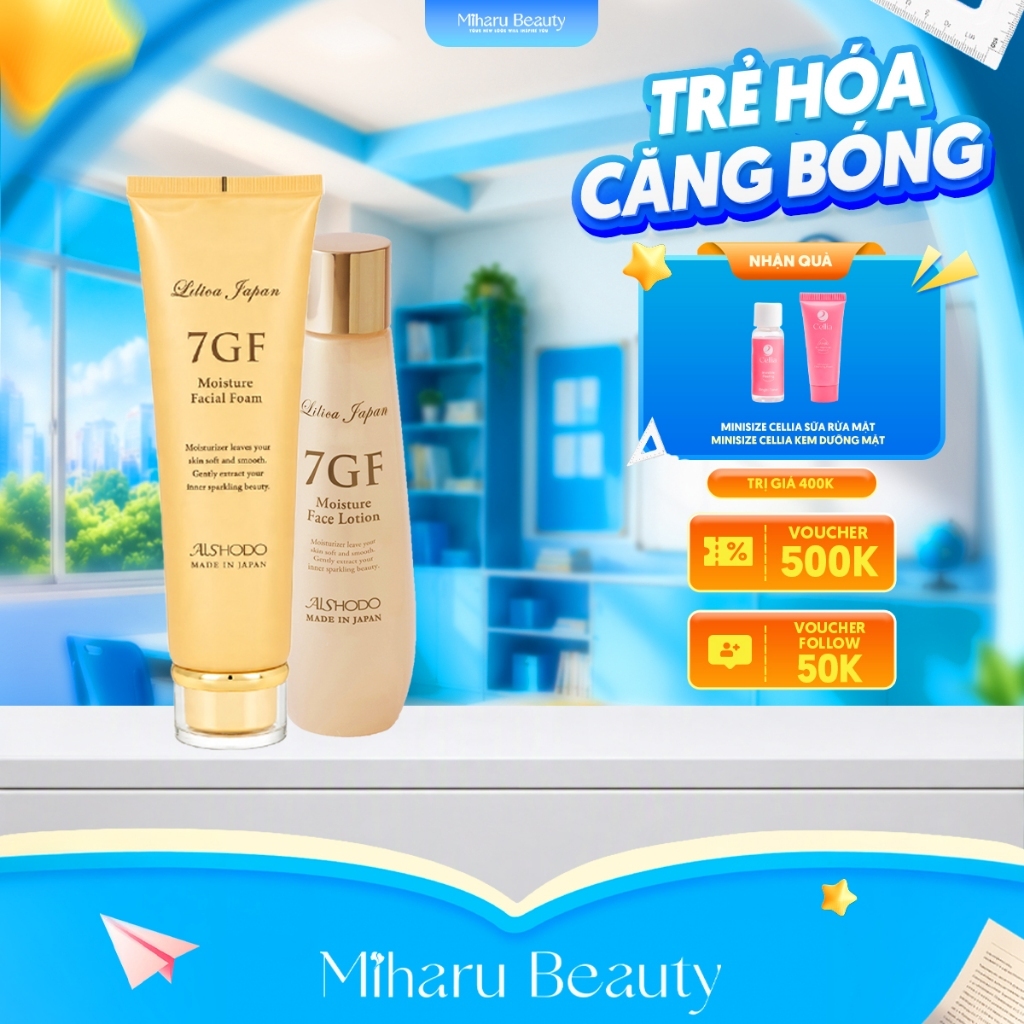Làm sạch, cân bằng da, cấp ẩm sâu và trẻ hóa - 7GF Facial Foam, Face Lotion