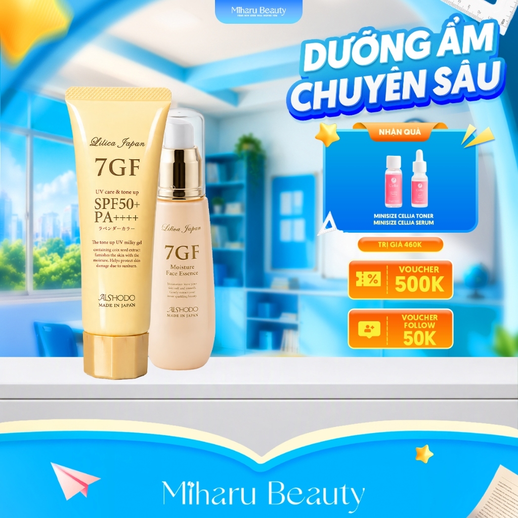 Combo 7GF Kem chống nắng , Tinh chất bảo vệ da khỏi ánh nắng