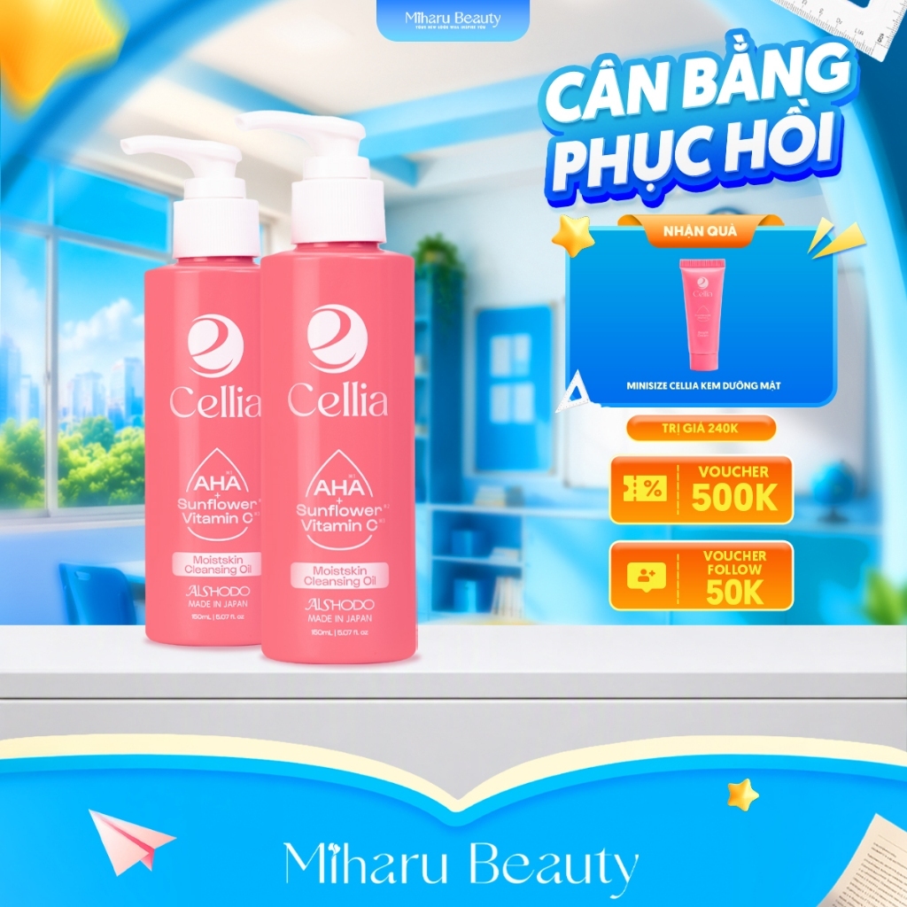 Combo Cellia hai chai Dầu tẩy trang
