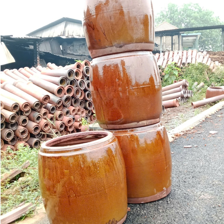 Khạp 10L - Khạp Da Bò Men Xưa –  Lu Gạo | Khạp Trồng Sen | Làm Mắm | Đựng Nước – Lu Miền Tây