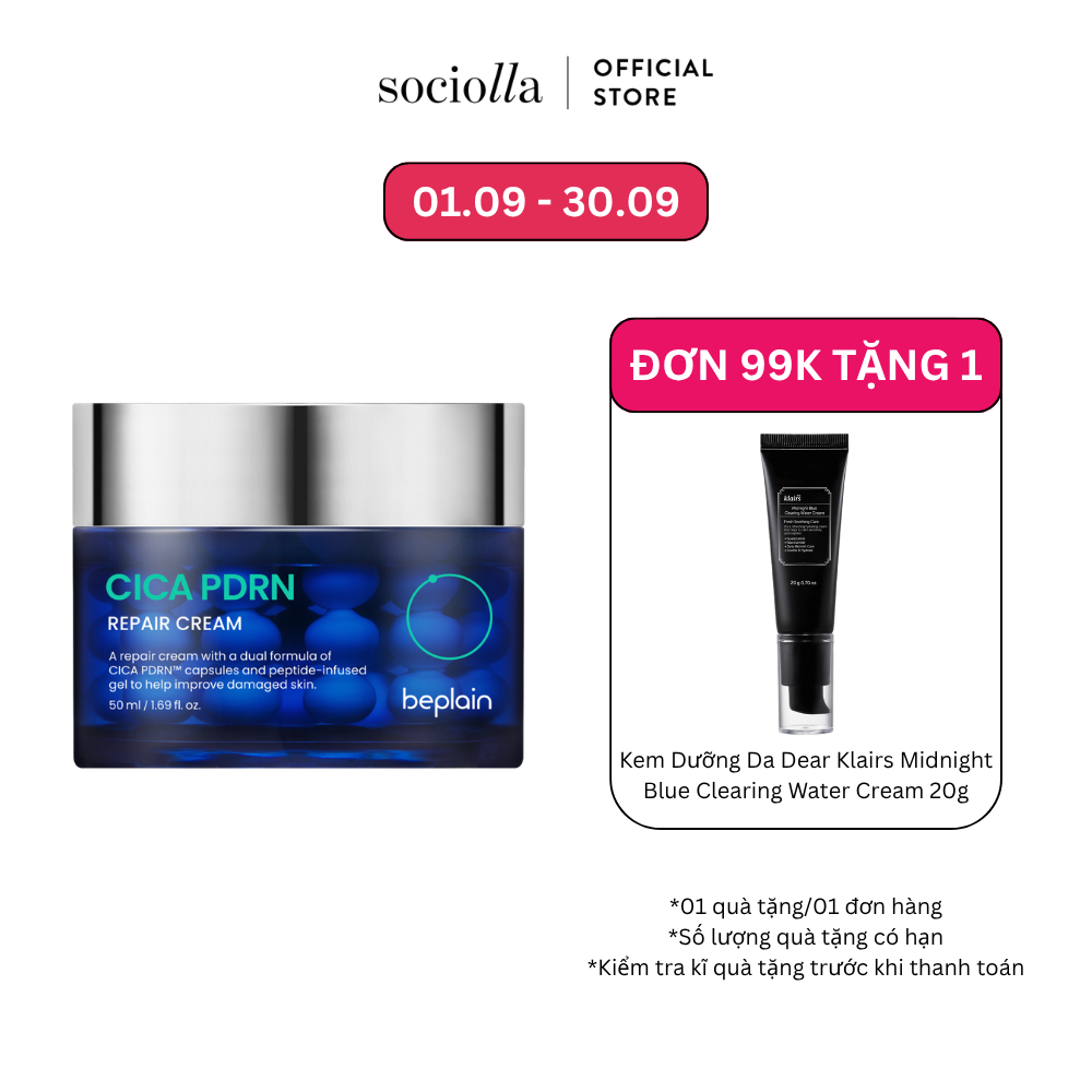 Kem Dưỡng Phục Hồi & Trẻ Hóa Da Beplain Cica Pdrn Repair Cream 50ml
