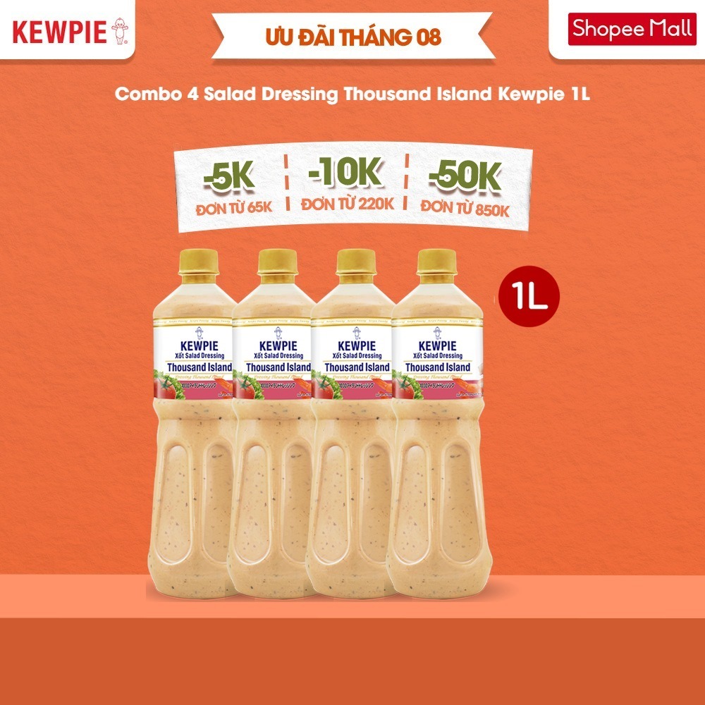 Combo 4 Salad Dressing Thousand Island Kewpie 1L