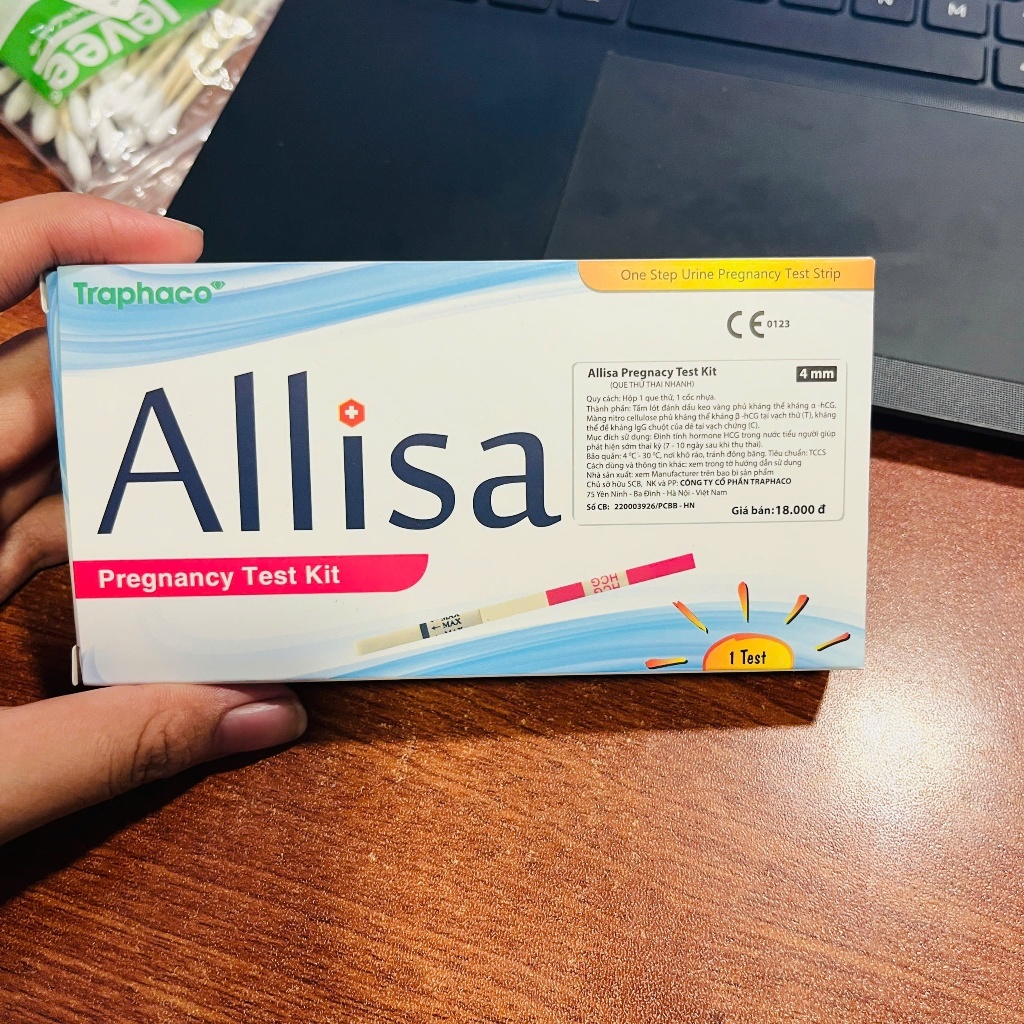 Que Thử Thai Allisa Traphaco HỘP 1 QUE THỬ,1 CỐC NHỰA