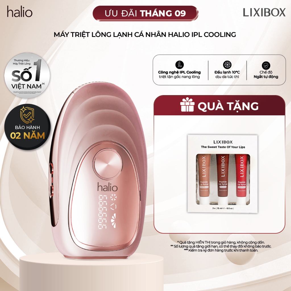 [SPLIVE] Máy Triệt Lông Băng Lạnh Trẻ Hóa Da Halio IPL Cooling Hair Removal Device