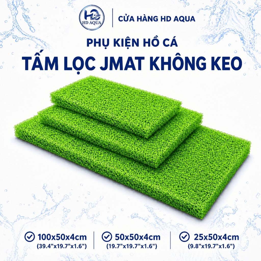 Jimat Xanh Nõn Chuối 2mx1mx4cm Lọc Nước Cao Cấp (Bùi nhùi)
