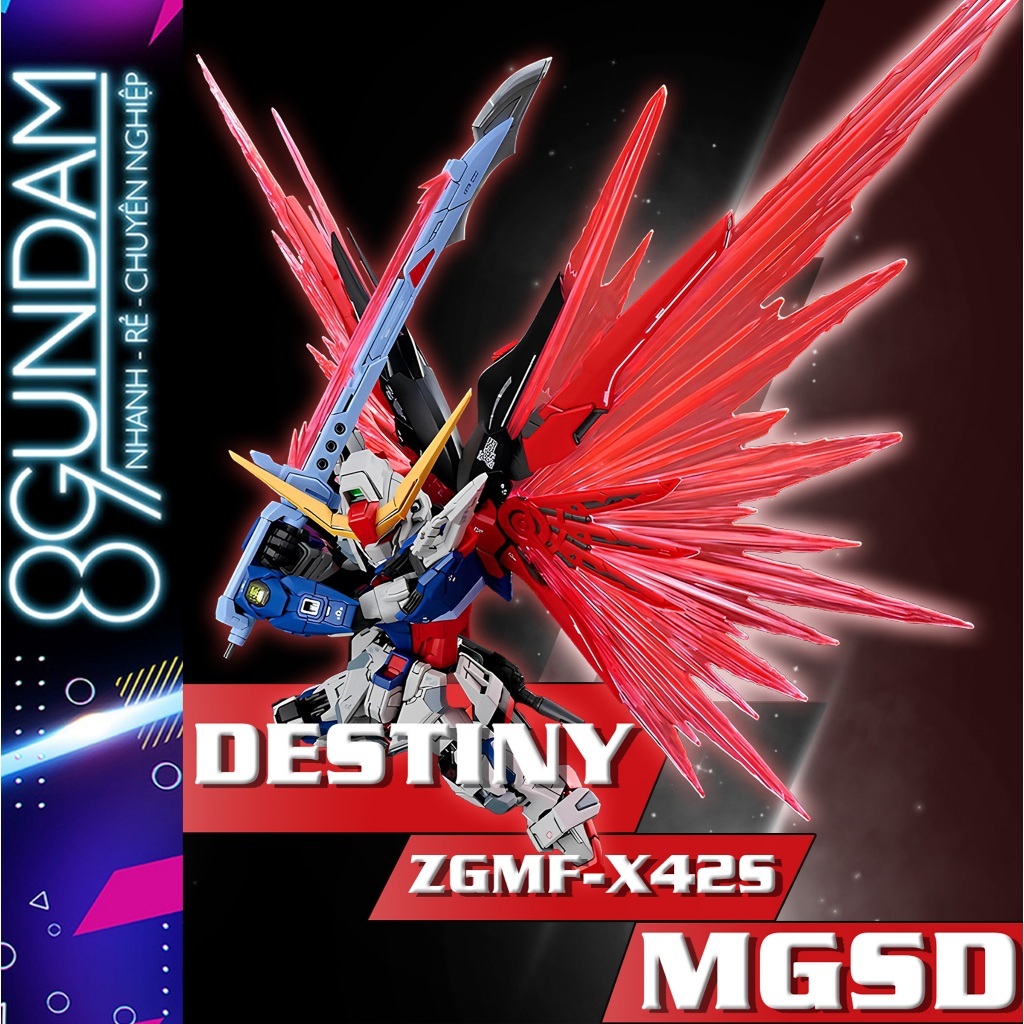 [CÓ SẴN] Mô Hình Lắp Ráp MGSD Destiny / Destiny Heine Fighter SUPA (tặng kèm base, effect, decal nướ