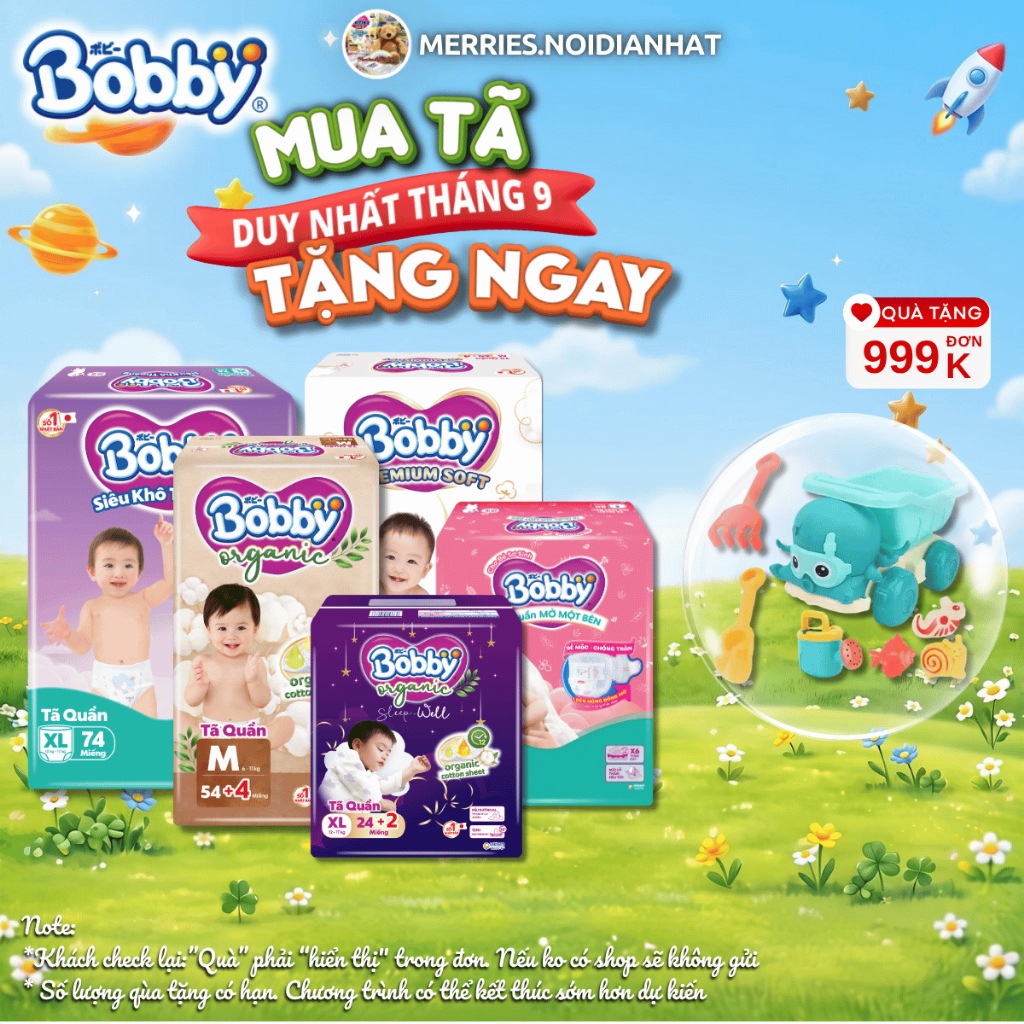 [MỚI] TÃ QUẦN BOBBY SIÊU KHÔ THOÁNG/BOBBY ORGANIC/ BOBBY PREMIUM CAO CẤP
