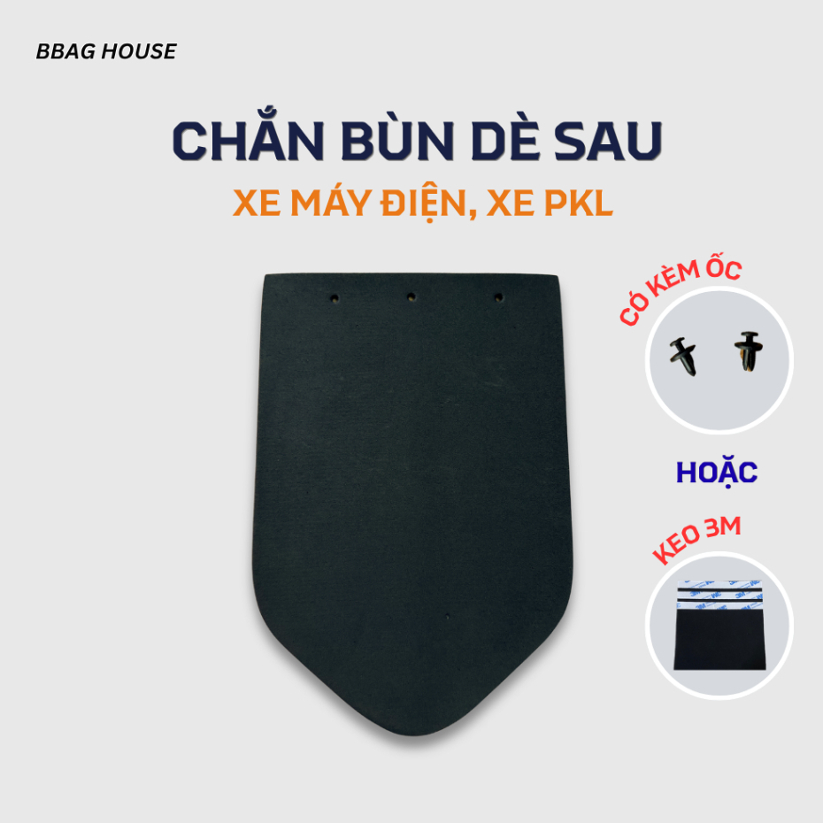 (Dè sau - Kèm ốc) Miếng chắn bùn dè sau cho xe máy điện, xe PKL