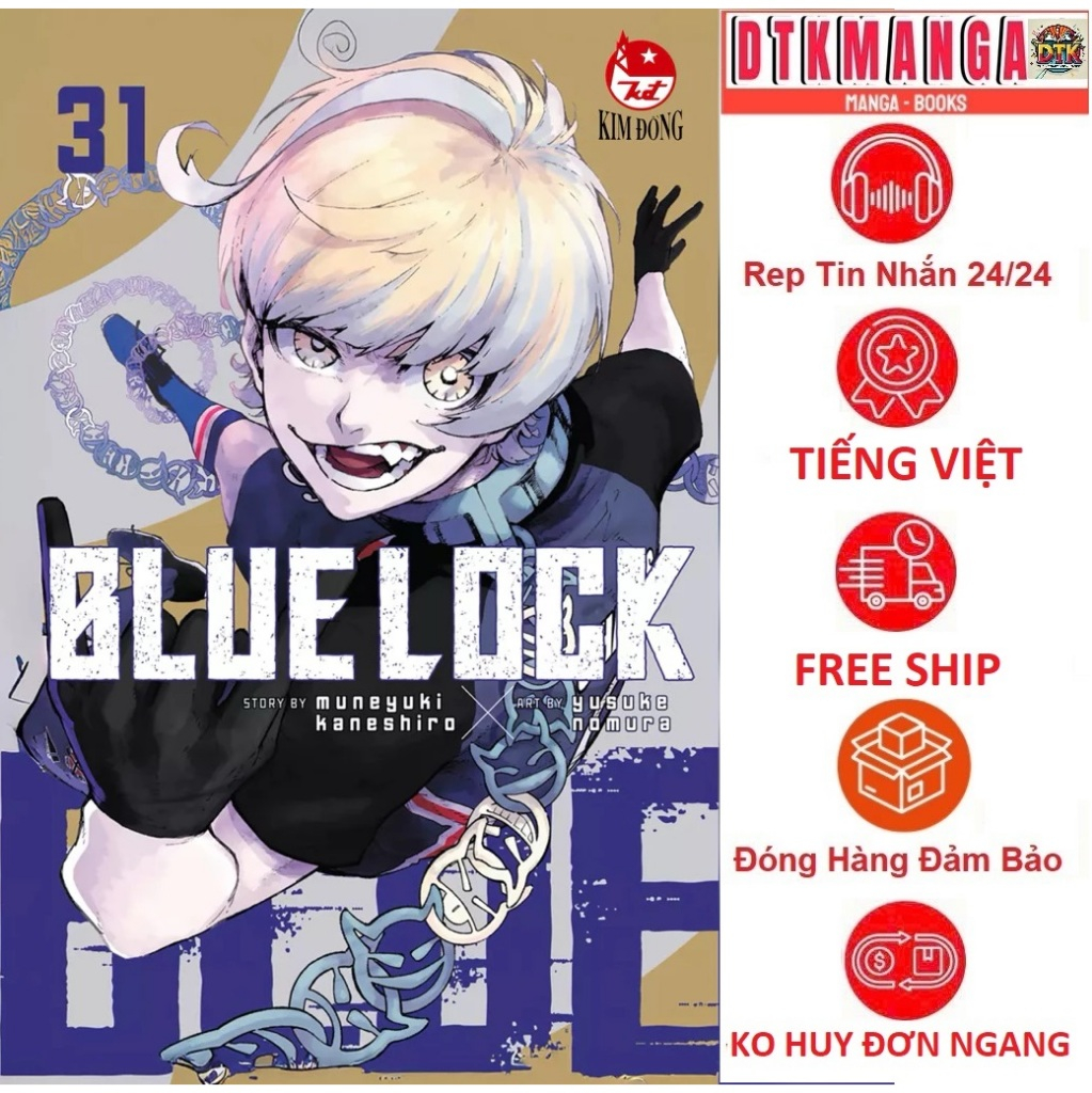 Truyện tranh - BlueLock (Blue Lock) lẻ tập CÓ SẴN FULL QUÀ 31 30 29 28 27  1 2 3 4 5  - Nxb Kim Đồng