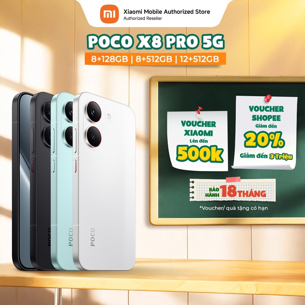 [Livestream] Điện thoại POCO X8 Pro 5G (8+256GB| 8+512GB| 12+512GB) | Màn 6.59" 1,5K | D8500U