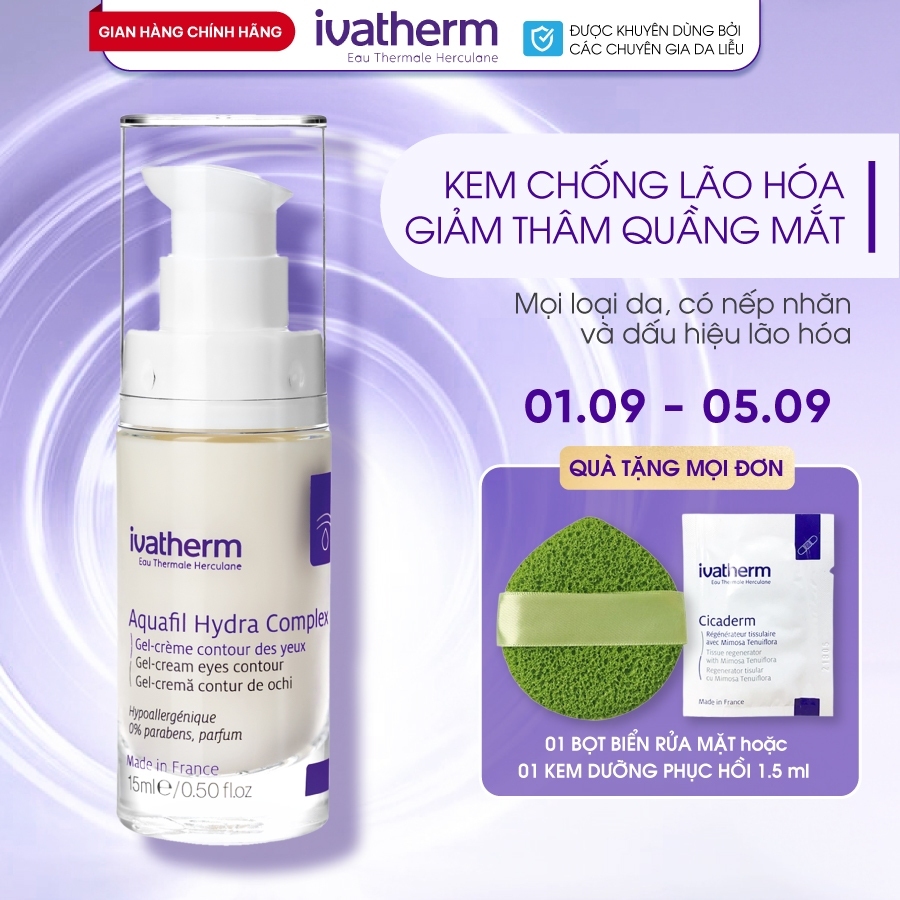Tinh chất xóa nhăn da vùng mắt Ivatherm Aquafil Hydra Complex