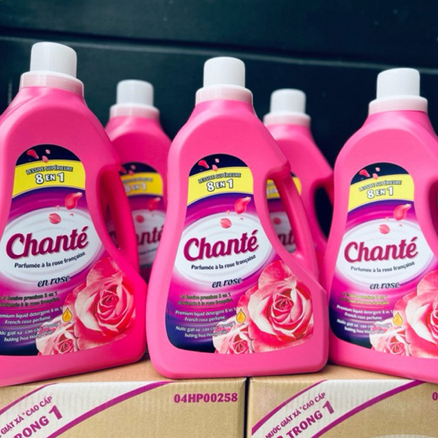 Nước Giặt Xả Chanté 8in1 Hương Nước Hoa Hồng Pháp Chai