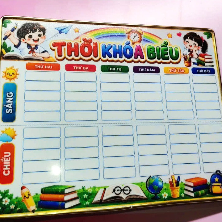 THỜI KHÓA BIỂU Viết Xóa được dày13mm