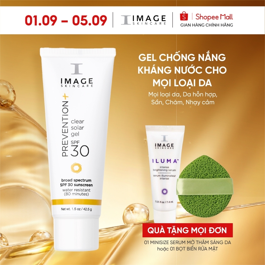 Gel chống nắng image kháng nước IMAGE Skincare PREVENTION+ Clear Solar Gel SPF 30 42,5g