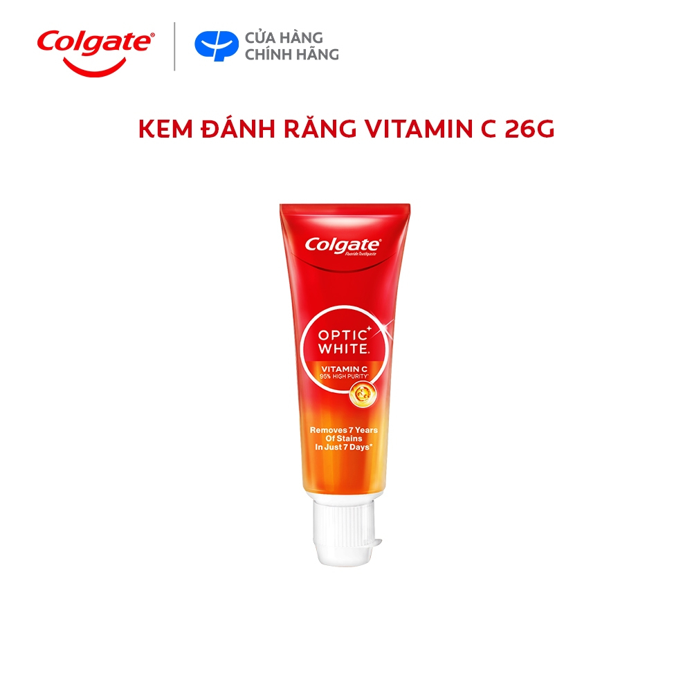 Kem đánh răng Colgate trắng răng Optic White Vitamin C 26G