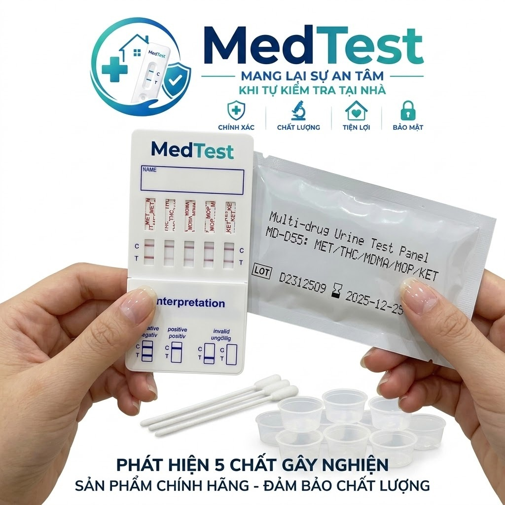 Que Test Nhanh Ma Túy Tổng Hợp 5 Chân FASTEP Mỹ - Que Test 5 Chân, 1Pc Nhanh Chóng, Bảo Mật