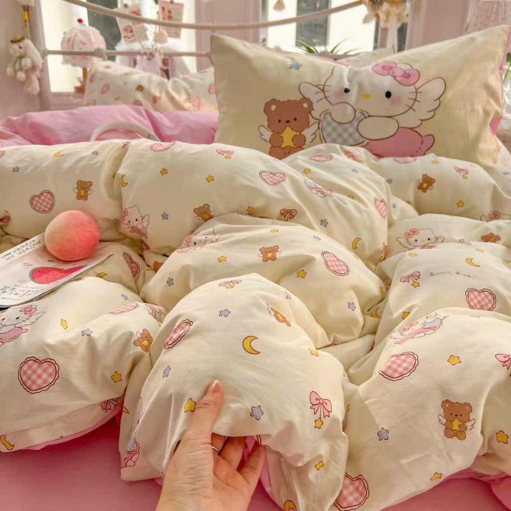 Chăn ga gối 4 món Everdream 240 hàng nhập khẩu, 100% cotton living cao cấp, Nhận may theo yêu cầu