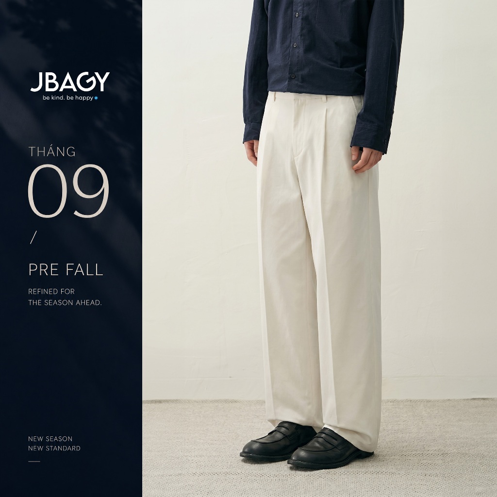Quần kaki nam vải cotton cao cấp dáng suông đứng JBAGY - JD0102