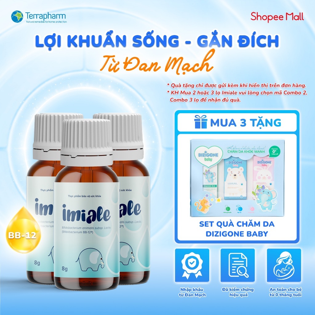 [Combo] 3 Lọ IMIALE bổ sung lợi khuẩn, hỗ trợ cải thiện hệ vi sinh đường ruột, giúp tăng cường tiêu 