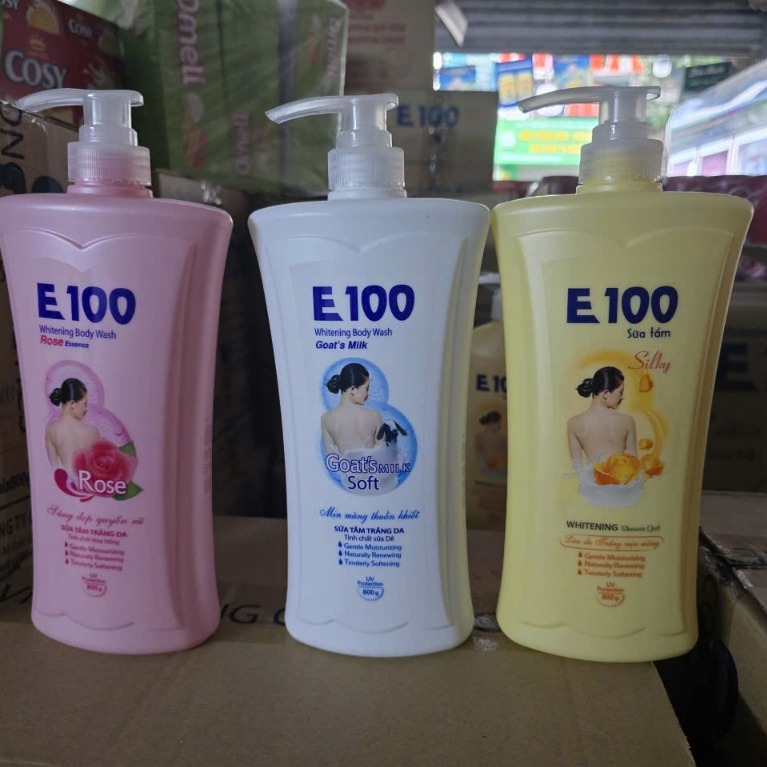COMBO 2 CHAI SỮA TẮM E100 800ML TRẮNG DA, DƯỠNG ẨM.