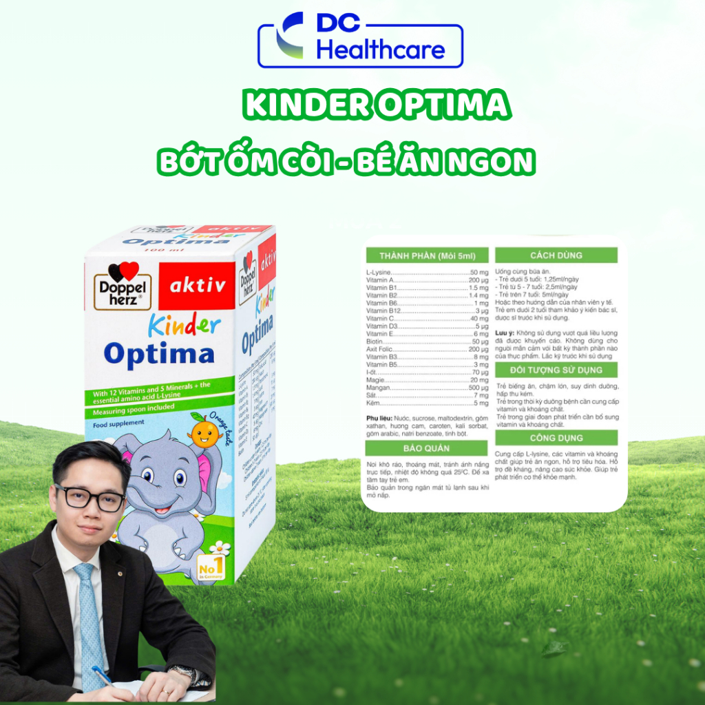 [QUÀ TẶNG KHÔNG BÁN] Siro Ăn Ngon Cho Bé Kinder Optima