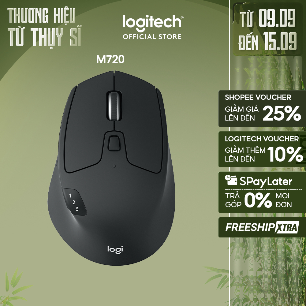 Chuột không dây đa thiết bị LOGITECH M720 Bluetooth