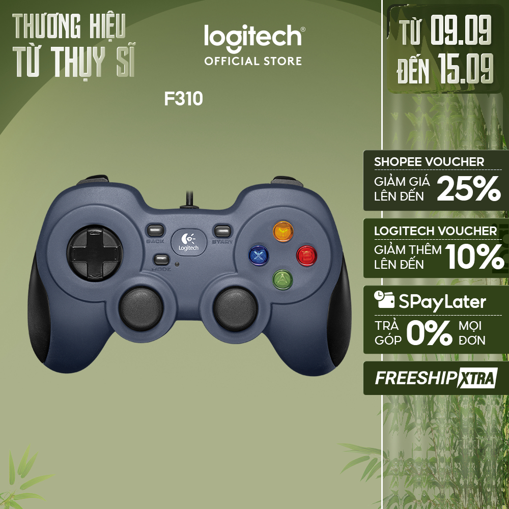 Tay cầm gaming console có dây Logitech F310 - 4 phím di chuyển D-Pad, TV Android