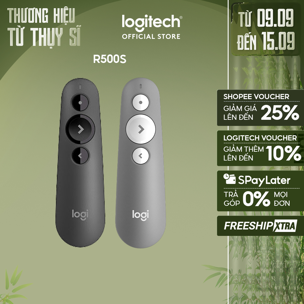 Bút trình chiếu laser LOGITECH R500s - Các nút bấm lập trình được