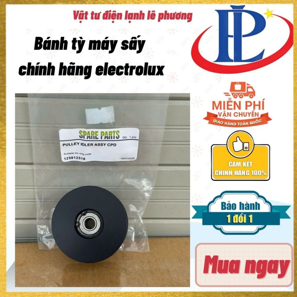Bánh tỳ máy sấy Electrolux, con lăn căng dây curoa máy sấy Electrolux
