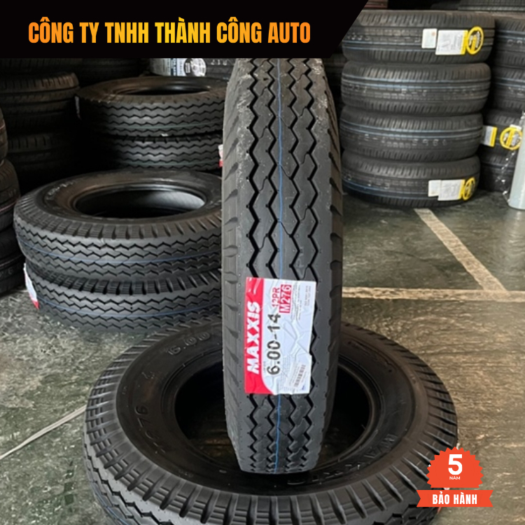[BỘ] Lốp 6.00-14 MAXXIS XUÔI M276 Vỏ Lốp trước K2700 kèm ruột - Vỏ Lốp tải 600-14 12PR chính hãng