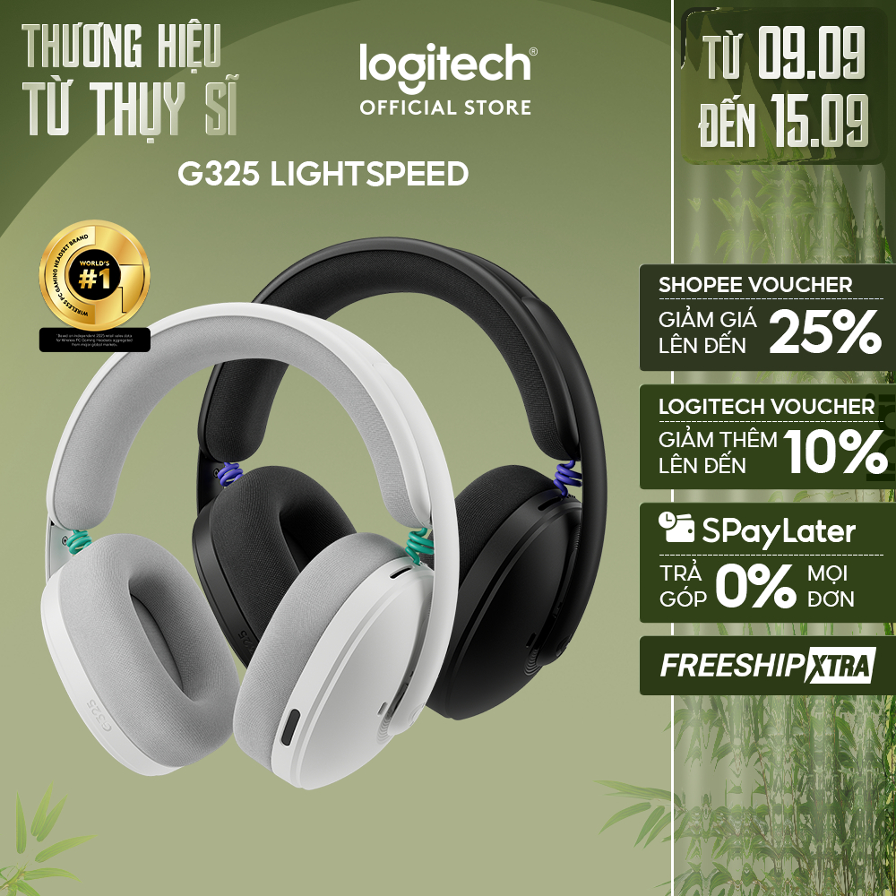 Tai nghe Gaming không dây Bluetooth Logitech G325 LIGHTSPEED - Mic giảm ồn, Âm thanh 24-Bit