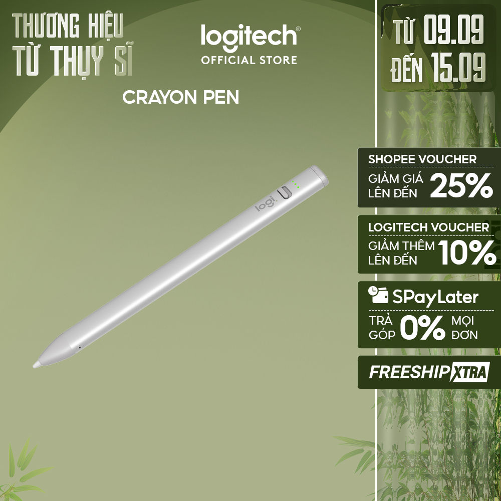 Bút cảm ứng Logitech Crayon dành cho iPad - Công nghệ kỹ thuật số như Apple Pencil