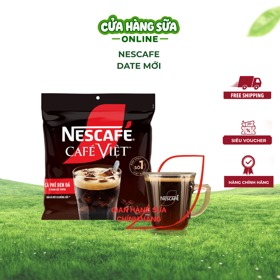 Nescafe Cà phê đen đá bịch 35 gói x 16g (560g) - Nescafe Việt, cafe việt đen đá hòa tan