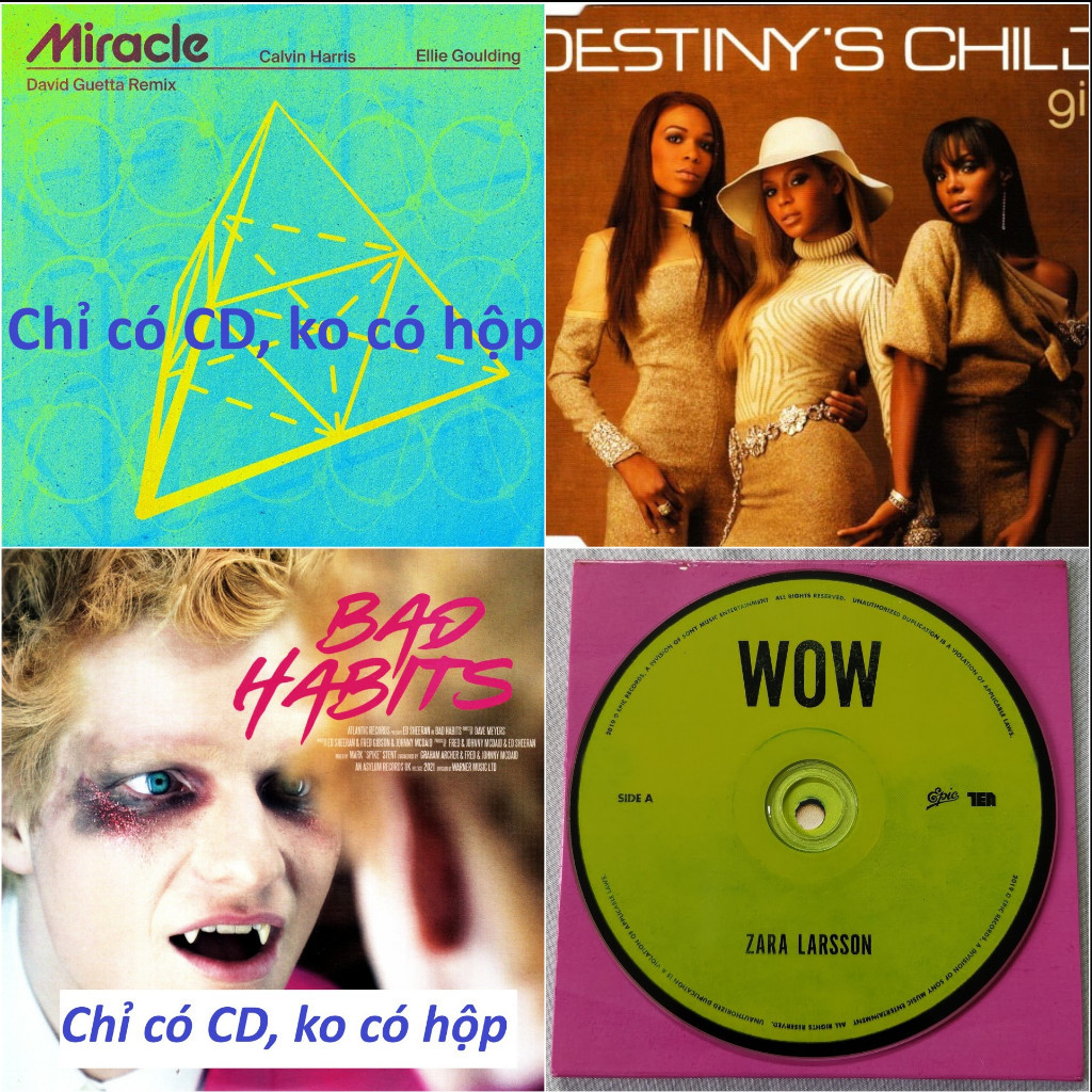 Album CD used Ed Sheeran, Destiny's Child, Zara Larsson