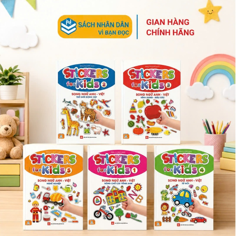 Sách - Stickers For Kids - Song ngữ Anh Việt - ND