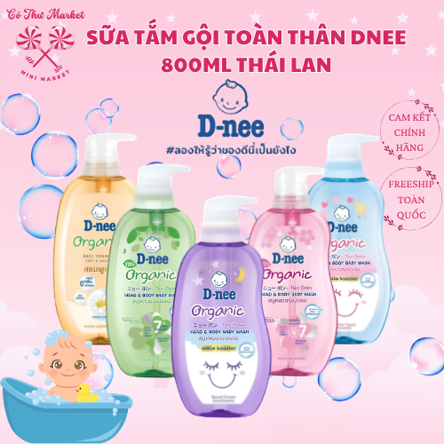 [ CHAI LỚN 800ML] Sữa Tắm Gội Toàn Thân Dnee 800ml Thái Lan - An Toàn Cho Bé - CÔ THƯ MARKET