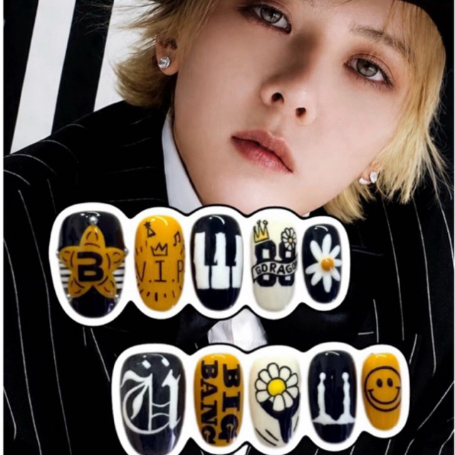 334 Nail BIGBANG Nail box thiết kế STAR Y2k , mẫu nail GDRAGON , nail mắt mèo