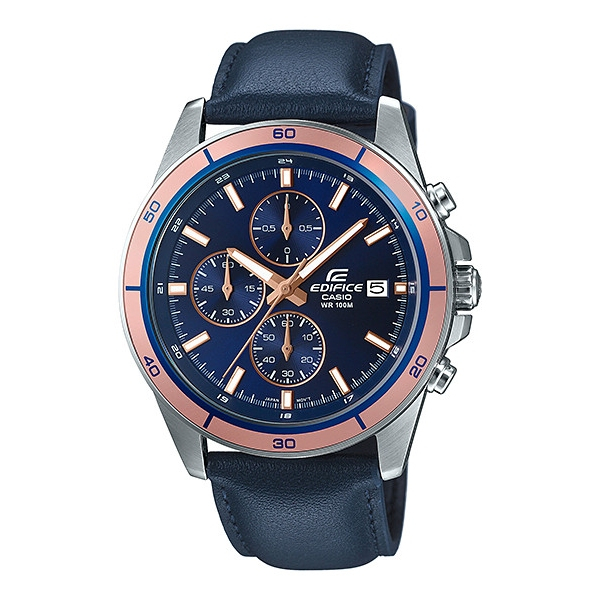 Đồng Hồ Nam CASIO EDIFICE EFR - 526L-2AV Dây Da Thể Thao Chống Nước Chính Hãng