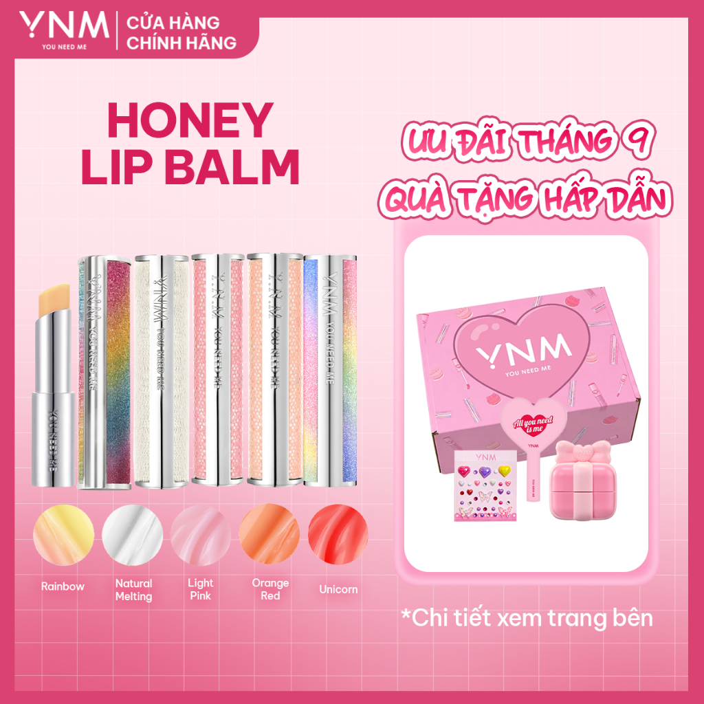 Son Dưỡng YNM Honey Lip Balm Giúp Dưỡng Ẩm, Căng Bóng, Làm Hồng Môi Tự Nhiên 3g