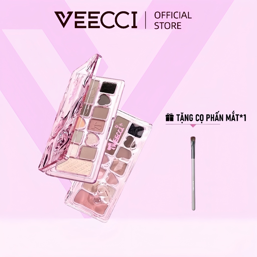 VEECCI Bảng Phấn Mắt 11 Ô Ánh Ngọc Trai Lì Đa Chức Năng Phát Triển Màu Sắc Lâu Dài TẶNG CỌ PHẤN MẮT