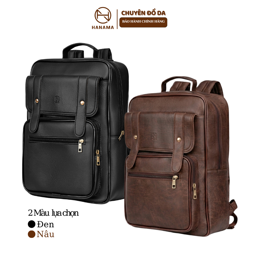 Giá Mở Bán Balo da thời trang nam Hanama Bon17 đựng laptop đa năng Bag Đeo Vai Nhiều Ngăn