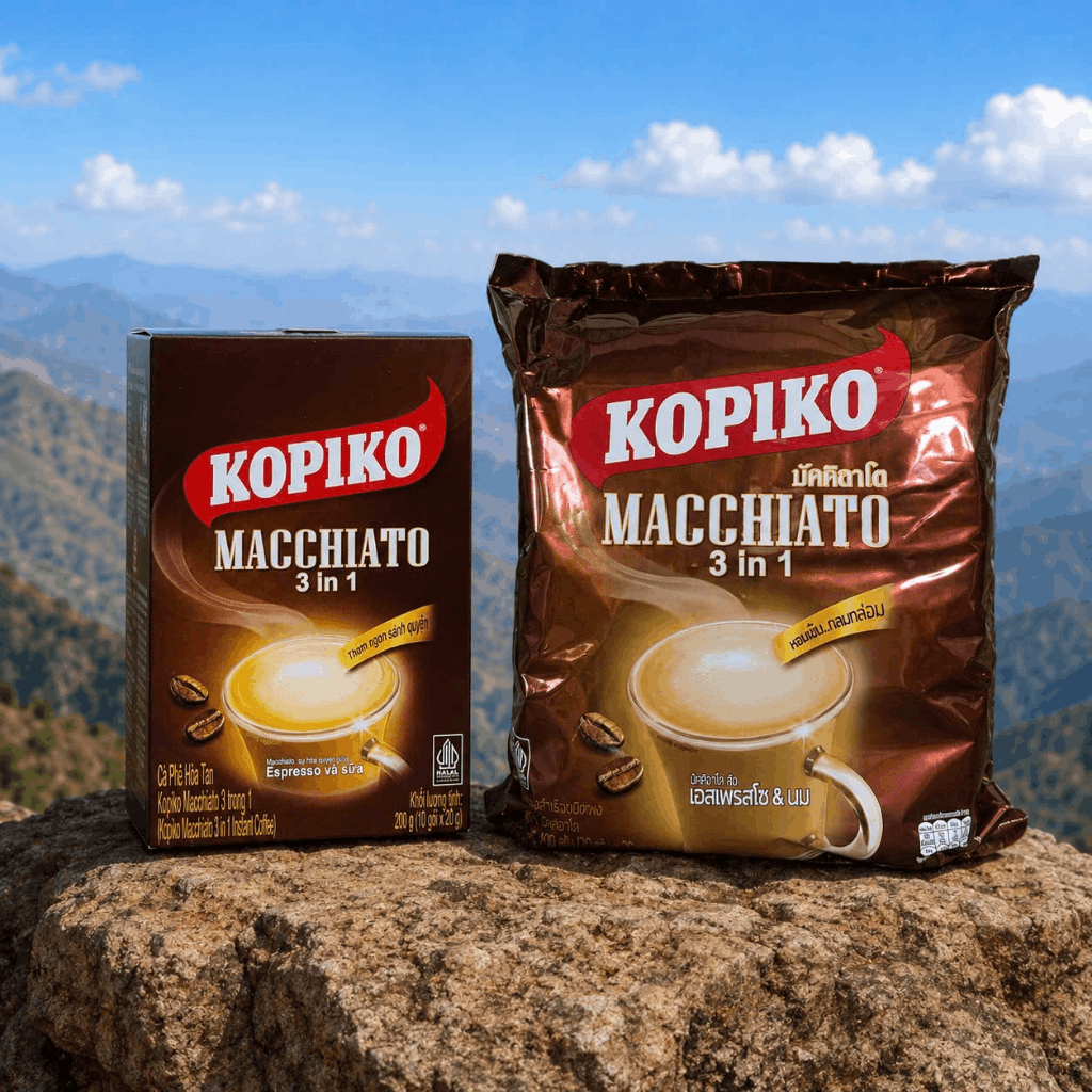CÀ PHÊ SỮA HÒA TAN KOPIKO MACCHIATO Thái Lan.