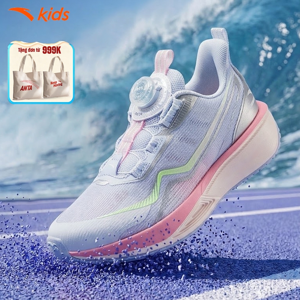 [TẶNG TÚI TOTE ĐƠN 999K]  Giày Chạy Thể Thao Bé Gái ANTA Kids 7-14 Years Running Shoes 3225C5505 Siz