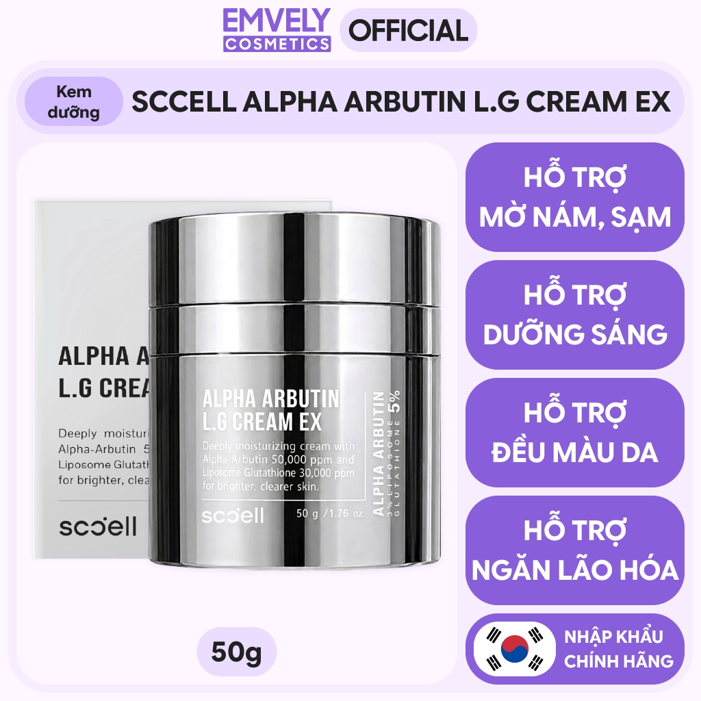 Kem Dưỡng SCCELL ALPHA ARBUTIN L.G CREAM EX (50g)