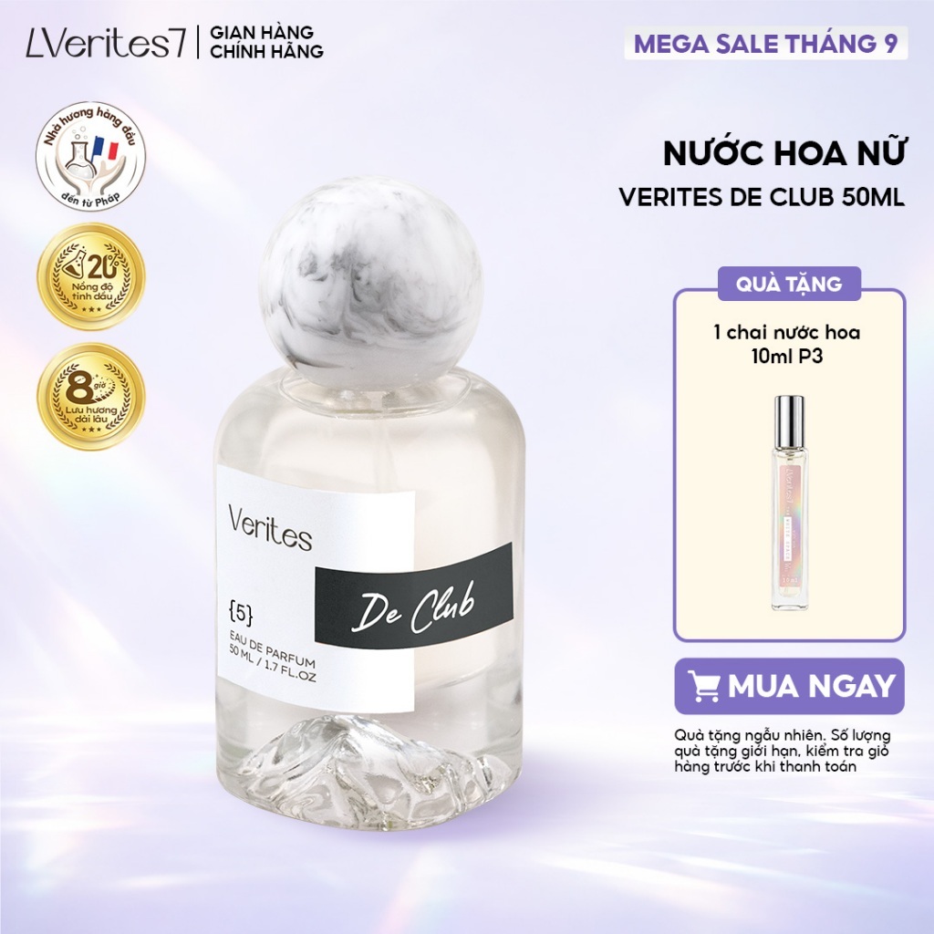 Nước Hoa Nam Verites De Club Cuốn hút, Lịch Lãm, Sang Trọng 50ml