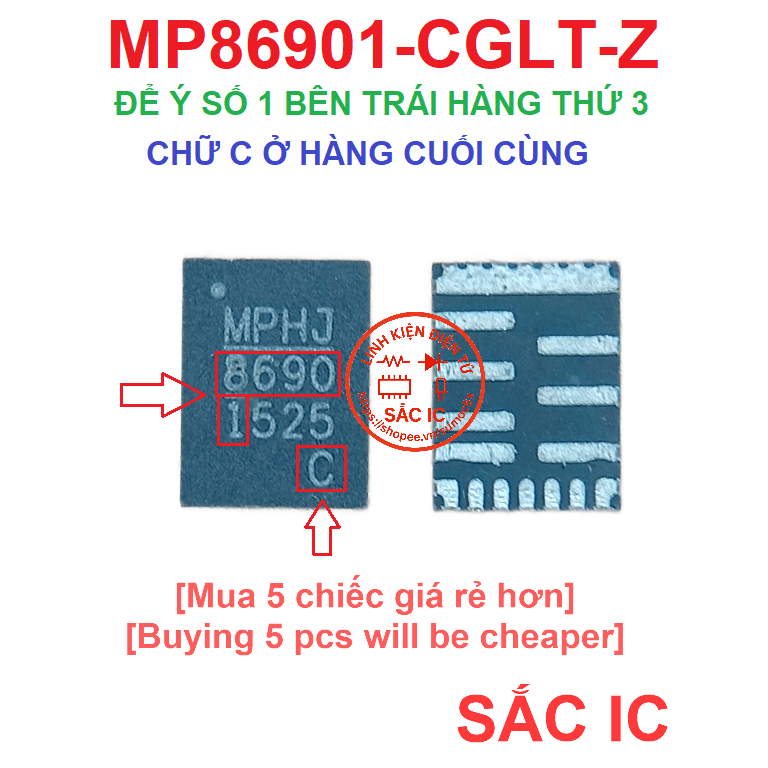 [MP68] MP86901-CGLT-Z MP86901C 86901 MPM6 8690 ic nguồn trên bo mạch - Mới nguyên bản - Original NEW