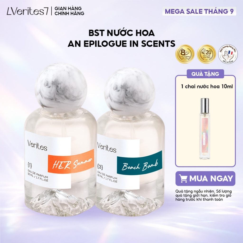 Bộ sưu tập 6 hương nước hoa VERITES The An Epilogue In Scents 50ml