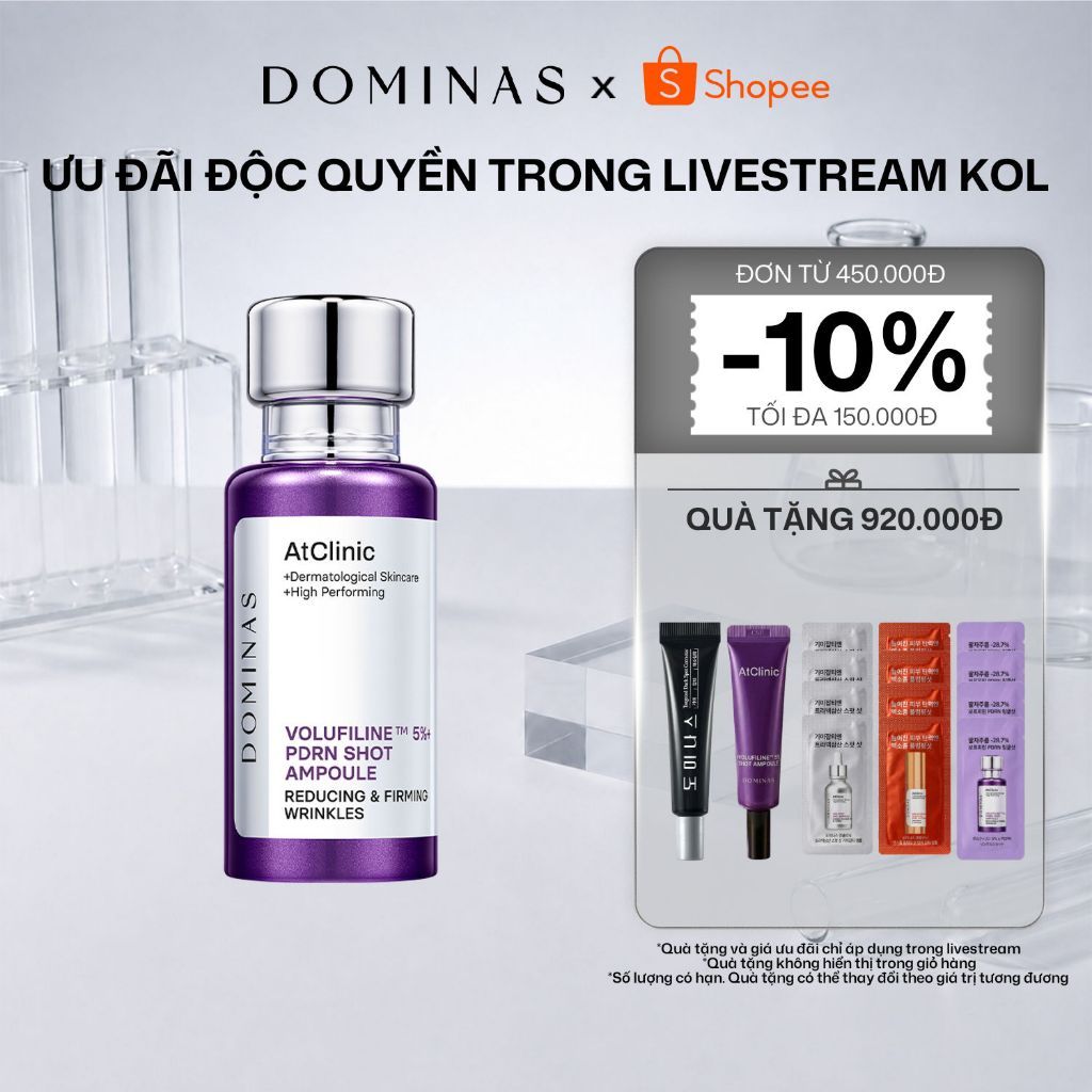 [KOL x DOMINAS OFFICIAL] Tinh chất hỗ trợ cải thiện nếp nhăn TG Dominas At Wrinkle Shot Ampoule 30ml