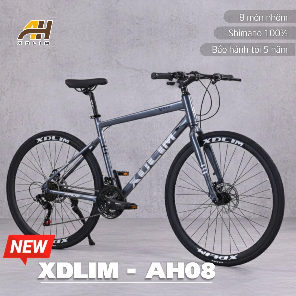 XE ĐẠP KHUNG NHÔM SHIMANO 24 SPEED - XE ĐẠP TOURING ĐƯỜNG PHỐ XDLIM AH08
