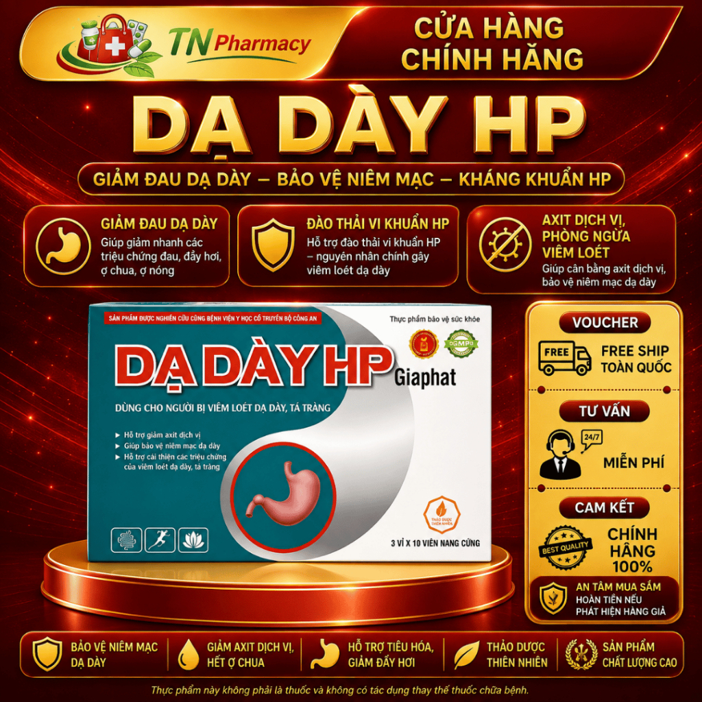 Viên Dạ Dày HP Giảm Đau Dạ Dày, Axit Dịch Vị,Phòng Ngừa Viêm Loét Dạ Dày,Tá Tràng